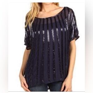 Joie Elegant Navy silk Blouse